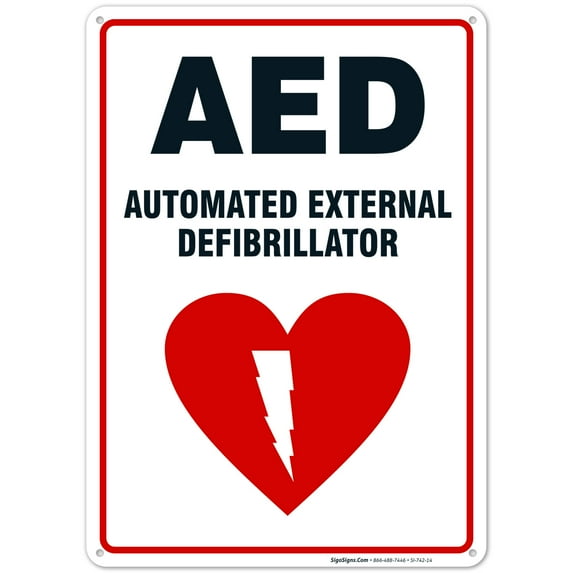 AED Sign, Automated External Defibrillator Sign,