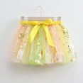 thumbnail image 2 of Gamivast Glitter Skirt for Girls Bow Sparkly Skirt Glitter Fancy Layered Elastic Waist Ballet Tulle Summer Holiday Princess Dress up, 2 of 6