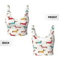 thumbnail image 6 of Goofa Dachshund Dog Puppy Printed Sports Bras for Women, High Impact Running Bra Workout Crop Tank Tops Longline Sports Bra Push up-Medium, 6 of 9