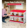 thumbnail image 4 of Wall Mounted Chicken Nesting Box - 6 Compartment Metal Laying Box, Roll Away, Easy Egg Collection, Durable, Orange Red, No Legs, 4 of 7