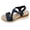 1-Blue, variant on Espadrilles Wedge Sandals for Women Open Toe Wide Width Casual Slide Shoes Platform Buckles Sandal Ankle Strap Open Toe Sandal Grey Size 9