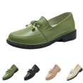 thumbnail image 2 of Women Loafers Shoes Business Low Top Leather Casual Shoes Rain Shoes Comfortable & Lightweight Round Toe Penny Dressy Slip On Work Flats, 2 of 8