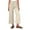Khaki, variant on CHUMUD Women Linen Pants Casual Loose High Waist Boho Wide Leg Cropped Palazzo Beach Pants Summer Outfits 2025 Trendy