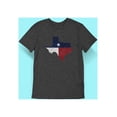 thumbnail image 5 of Old Glory Mens Texas State Flag Distressed Silhouette Short Sleeve Graphic T Shirt, 5 of 6