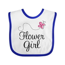 Inktastic Flower Girl Wedding Butterfly Girls Baby Bib