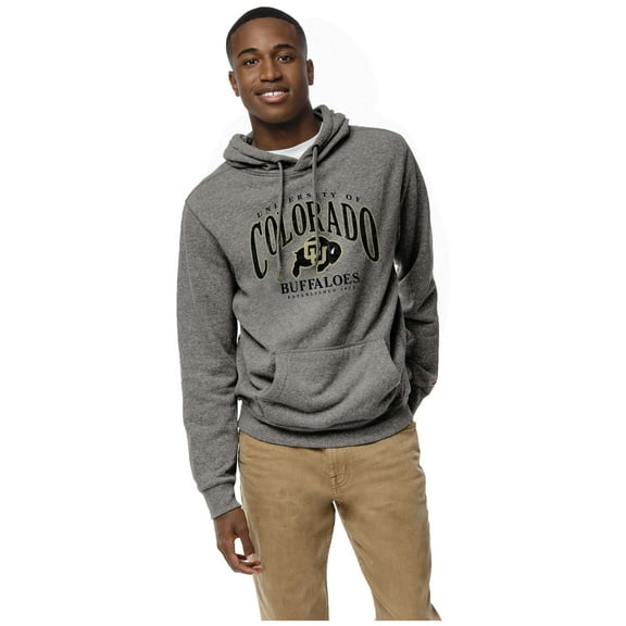 Men's League Collegiate Wear Heather Gray Colorado Buffaloes Heritage Tri-Blend Pullover Hoodie