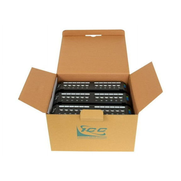 ICC ICMPP1260V Patch Panel Cat 6 Vertical 12 Port 110 Type 6 Pack