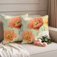 thumbnail image 2 of Vintage Spring Floral Outdoor Waterproof Pillow Covers, Watercolor Farmhouse Summer Botanical Decorative Square Throw Pillowcase Sofa Cushion Sham for Patio/Couch/Chair, 16"x16" 2 Pack, 2 of 8