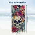 thumbnail image 3 of PHYHOO Classic Skull Beach Towel Large Lightweight Microfiber Towel Super Absorbent Sand Free Beach Blanket Thin Quick Dry Pool Towel for Beach Travel Sports Pool Bath Camping Yoga 30x60in, 3 of 8