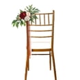 thumbnail image 3 of Respaldo de silla de decoración de flores Decorativo artificial Arreglo floral Decoración de seda para boda Cumpleaños al, 3 of 9