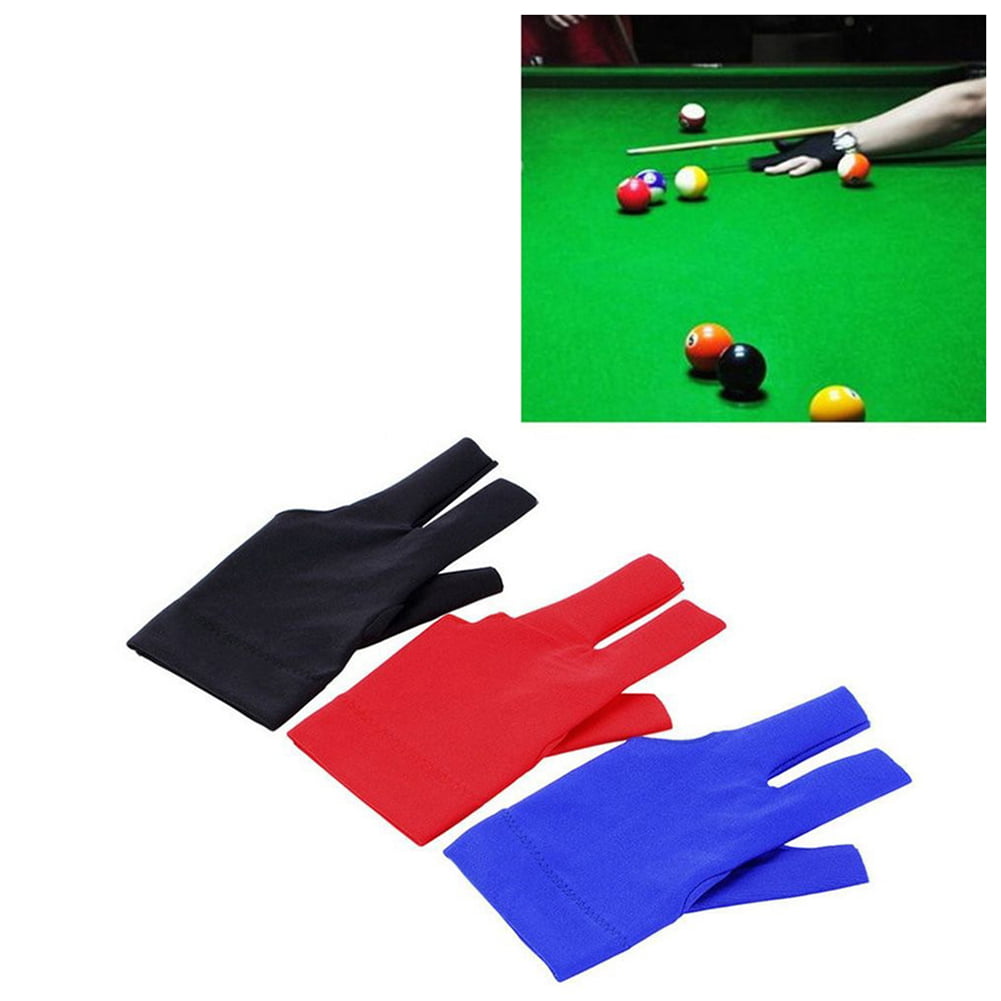 1PCS Snooker Pool Billiard Cue Gloves Elastic Lycra 3 Fingers Snooker Cue Sport 