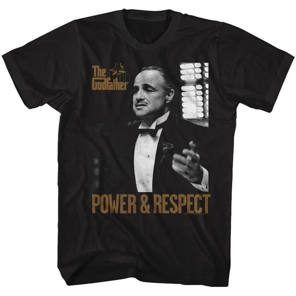 Godfather Power Respect Black Adult T-Shirt