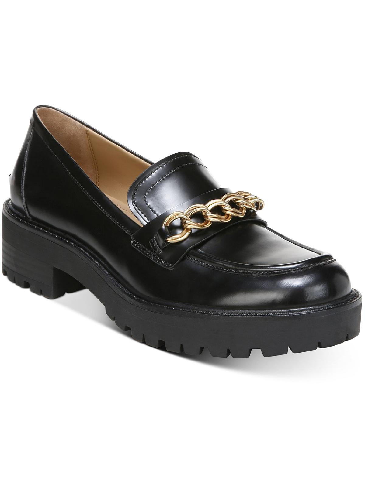 Sam Edelman Womens Taelor Leather Chain Penny Loafers - Walmart.com