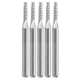 thumbnail image 1 of Yazoeia 5pcs End Mills Single Flute Spiral Milling Cutter Straight Shank Router Bit 3.175x2x10x38mm GY228-58701, 1 of 11