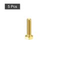 thumbnail image 3 of Unique Bargains Brass Hex Bolts, 1/4-20x1' 5 Pack Fully Thread Grade 4.8 Machine Screws, 3 of 4