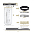 thumbnail image 2 of 2X Bocal Hermétique en Verre Fabricant de Levain Bocal de Fermentation Naturel avec Couvercle et Échelle Kit de Fermentation de Pâte, 2 of 6