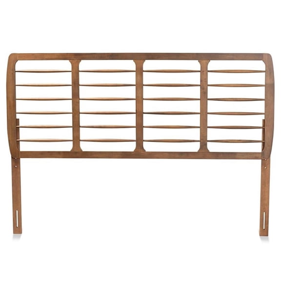 Bowery Hill Ash Walnut Finished Wood King Size Headboard