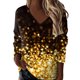 thumbnail image 1 of Gibobby Blusas Casual Camiseta de manga larga con cuello en V y estampado a la moda para mujer（Amarillo， M), 1 of 5