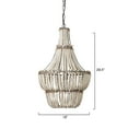 thumbnail image 3 of J&D Designs Blanca Transitional Wood Glamourous and Elegant Chandelier in White, 3 of 5