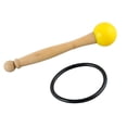 thumbnail image 3 of Mazo para cuenco tibetano con mango de madera y cabeza de goma transparente y hermoso sonido, palo de percusión con anillo de goma amarillo, 3 of 14