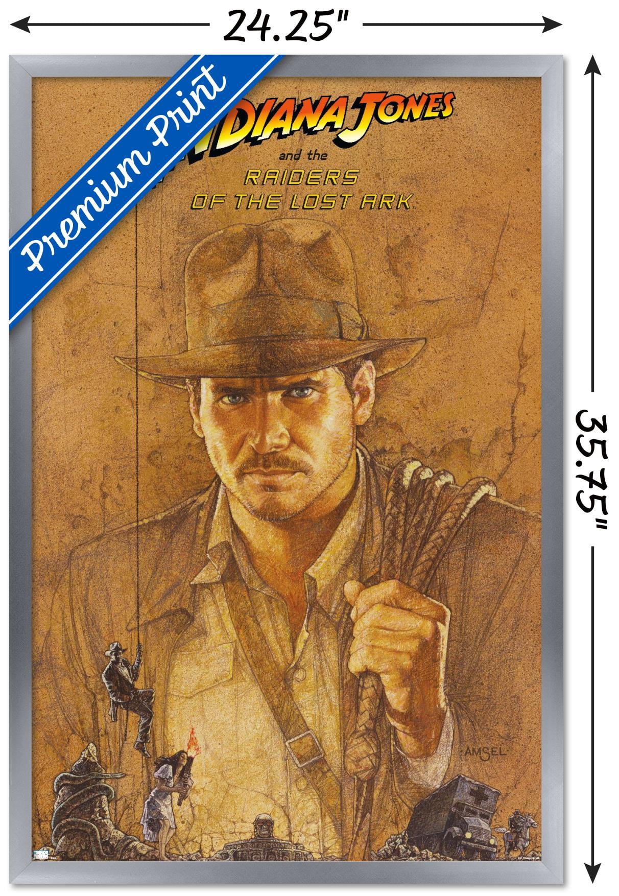Indiana Jones And The Raiders Of The Lost Ark - One Sheet Wall Poster, 22.375" x 34" Framed