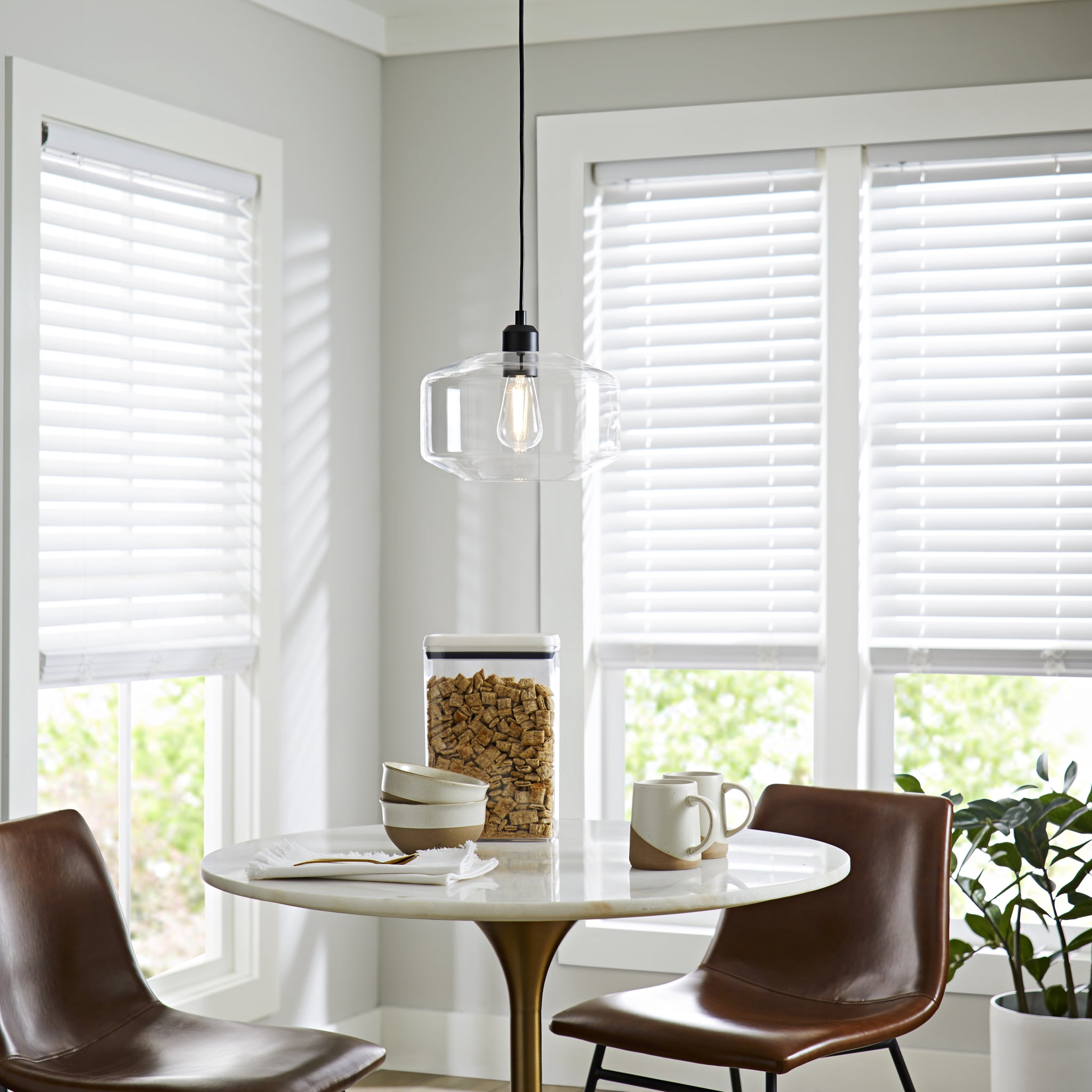 Better Homes & Gardens Matte Black Finish 1 Light Pendant with Clear Glass Shade