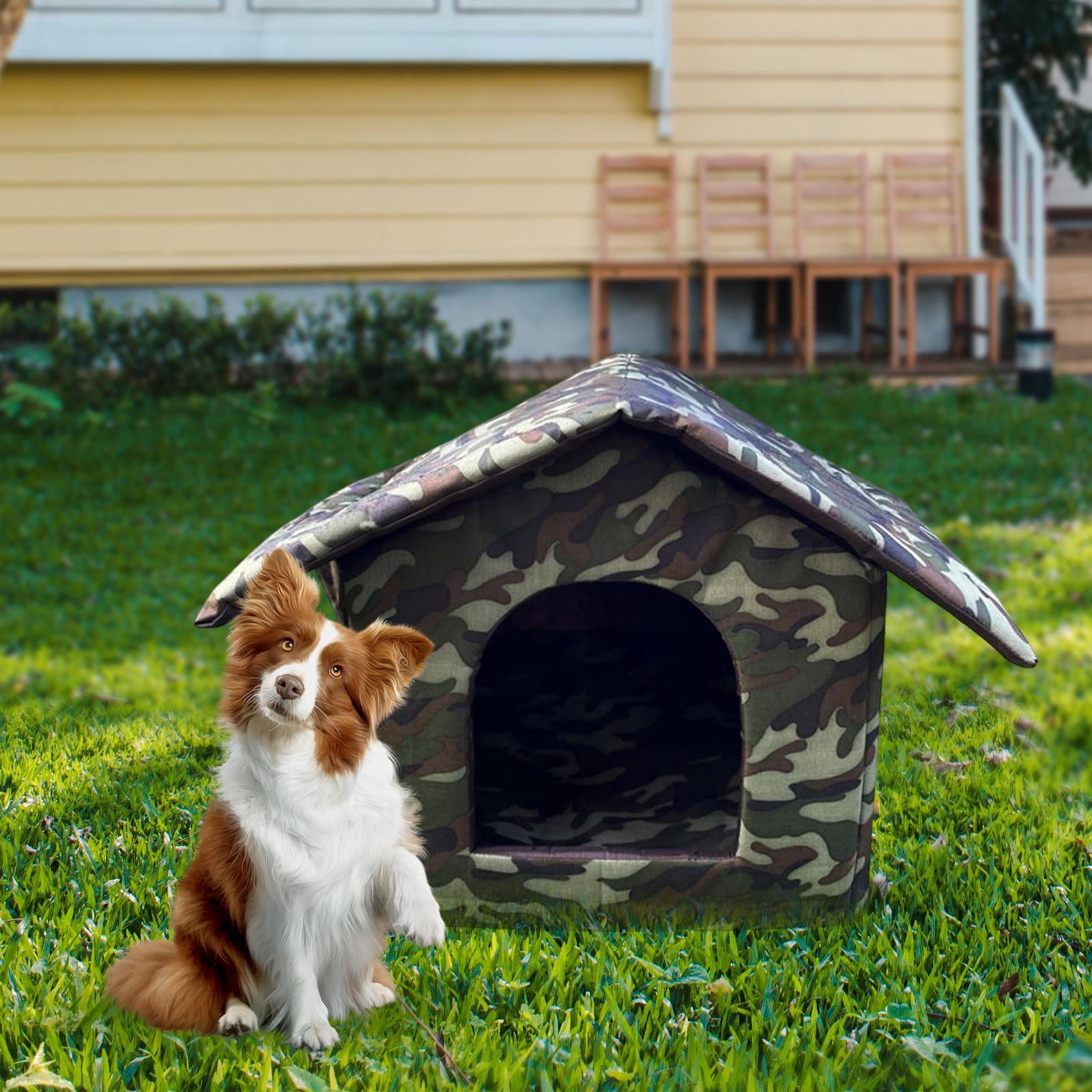 Outdoor Cat House Weatherproof for Winter, Cat House for Outdoor/Indoor Cats, Feral Cats Shelter, Easy to Assemble Dog House for Small Dogs , Green