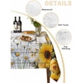 thumbnail image 5 of Farmhouse Sunflower Rectangle Tablecloth, Vintage Daisy Butterflies Gray Wood Waterproof & StainResistant Tablecloth, Washable Oil-proof Table Cover for Dining/Party/Wedding/Camping/Buffet 52x70 In, 5 of 9
