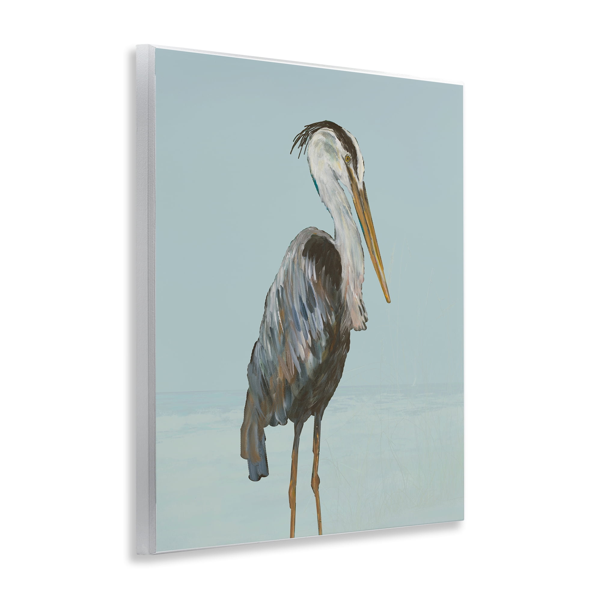 Stupell Industries Coastal Pelican Muted Blue Wall Plaque Art, design by Julie DeRice