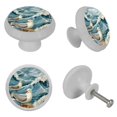thumbnail image 4 of Seagull Fluorescent Drawer Pulls with Screws: Round 4-Pack, Glow-in-the-Dark Knobs for Cabinets, Wardrobes, Dressers - Furniture Decor, 4 of 6