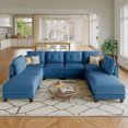 thumbnail image 1 of LLappuil Modular Sectional Sofa, 8 Seat Modular Sectional Sofa with Storage, Velvet Waterproof Anti-Scratch Sofa for Living Room, 1 of 8