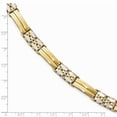 thumbnail image 2 of Beautiful Leslie's 14K Two-tone Polished and Brushed Men's Link Bracelet, 2 of 2