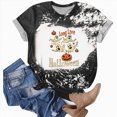 thumbnail image 2 of TOWED22 Womens Pumpkin Spooky Halloween Shirts Tie Dye Cute Short Sleeve Ghost Grapghic Tee Ghost Tops Costumes Fall(Black,L), 2 of 5