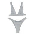 thumbnail image 1 of Aayomet Ensembles de Bikini Taille Haute pour Femmes Bikini Multicolore Uni (K, TG), 1 of 4