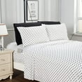 thumbnail image 2 of Elegant Comfort 6 Piece Bed Sheets Polyester Twin/Twin Xl Polkadot White Polka Dot, 2 of 5