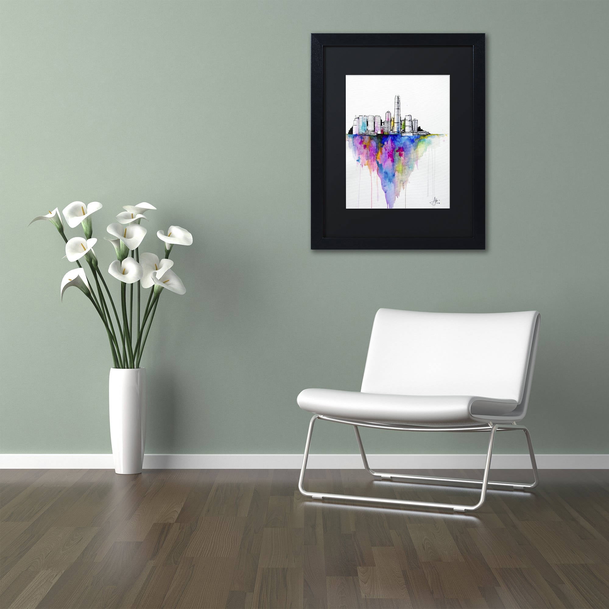 Trademark Fine Art 'Monolith II' Canvas Art by Marc Allante, Black Matte, Black Frame