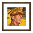 thumbnail image 1 of Timym Portrait US General Douglas MacArthur Painting 8X8 Inch Square Wooden Framed Wall Art Print Picture with Mount, 1 of 4