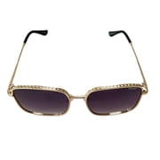 Quay Australia Real One Oversized Sunglasses Gold Smoke