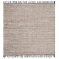 thumbnail image 2 of SAFAVIEH Vintage Leather Zharko Solid Braided Fringe Area Rug, Silver, 6' x 6' Square, 2 of 9