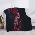 thumbnail image 3 of Yiaed Mesmerizing Pink Jellyfish Print Blanket Throw Blanket Soft Cozy Flannel Blanket for Home Bed Sofa Couch Chair-60"x50", 3 of 6