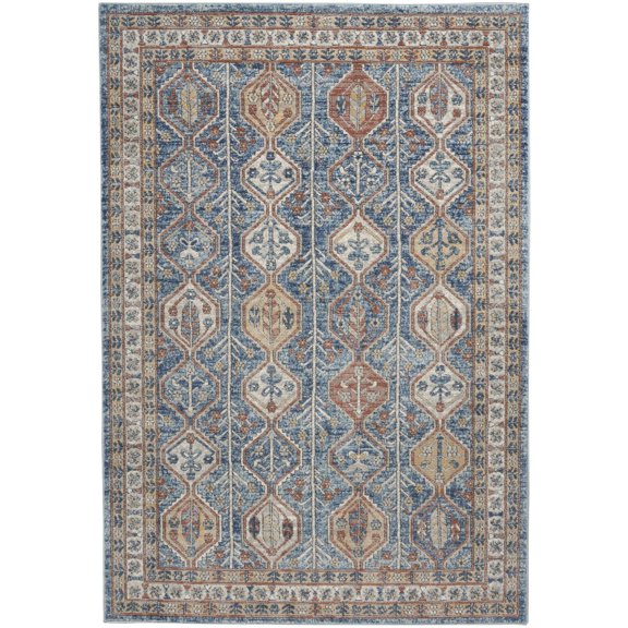 Nourison Concerto Transitional Persian Indoor Area Rug Blue/Multi 5'3" x 7'3"