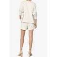 thumbnail image 2 of TheMogan Women's S~3X Cotton Terry Long Sleeve Oversized Top & Drawstring Shorts SET, 2 of 7