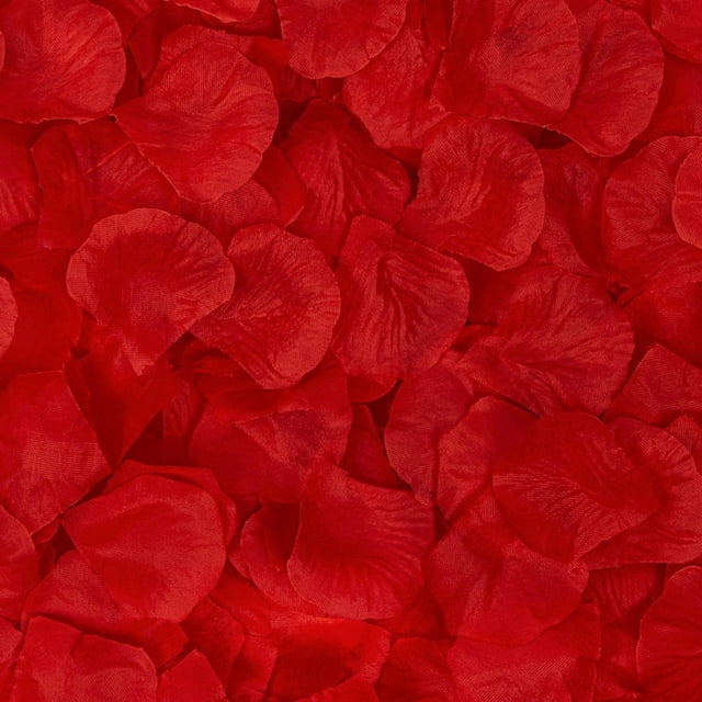 5000 pétalos de rosa artificiales, pétalos de flores para el día de San Valentín, decoración nocturna romántica, pétalos de rosa para bodas, baby shower, decoraciones de fiesta (rojo)