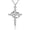 A Crown Cross Silver, variant on Women's Gifts Upgraded Crown Cross Necklace for Women 14K Gold Plated Crown Cross Pendant Necklace Simple Diamond Gold Necklaces Faith Cross Jewelry First Communion Necklace