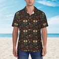 thumbnail image 2 of Logiee Boho Owl Print Mens Hawaiian Shirts,Loose-Fit Short Sleeve Button Down Tropical Aloha Beach Shirt,Summer Vacation Wedding Tops,XX-Large, 2 of 7