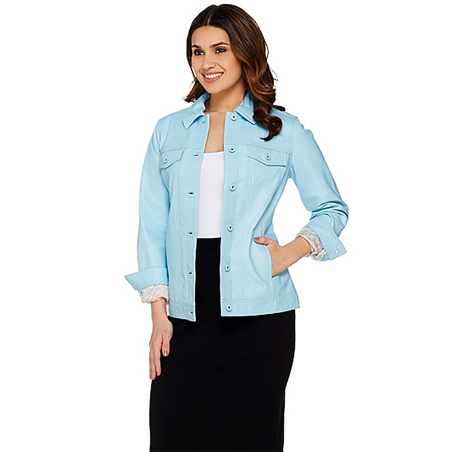 denim & co leather jacket