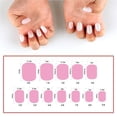 thumbnail image 3 of 24 Pcs Kids Press on Nails Pre-glue Children False Nails Short Oval Full Cover Artificial Fake Nails Gradient Glitter Acrylic Nail Tips for Little Girls Gift (White), 3 of 8