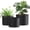 Matte Black, variant on 10/9/8 Inch Large Plant Pots with Drainage Holes and Trays, 3 Pack Modern Minimalist Cylinder Planters for Monstera, Snake Plant, Indoor Outdoor (Matte Black) Matte Black