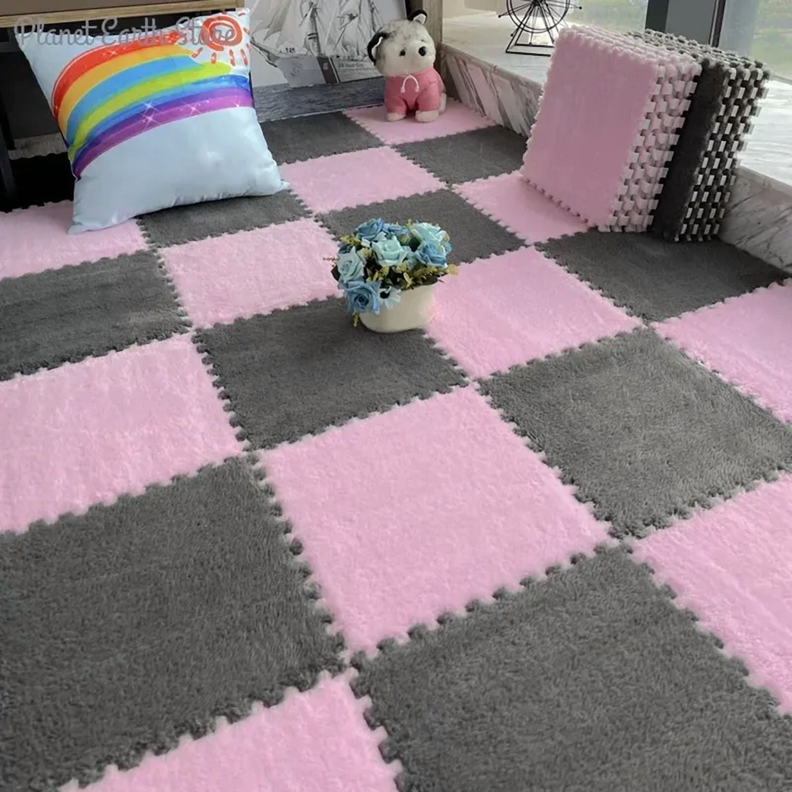 10/20Pcs Soft Plush Children's Mat Baby Play Mat Baby Toys Eva Foam Puzzle Carpet in Children's Room Keep Warm Playmat Floor Mat