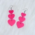 thumbnail image 3 of bobasndm Stylish Pink Earrings Heart Earrings Set Hypoallergenic Dangle Earrings for Women Pink Heart-shaped Lightweight Jewelry Gift, 3 of 8